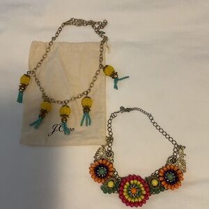 J. Crew Multicolor Floral Necklace Set